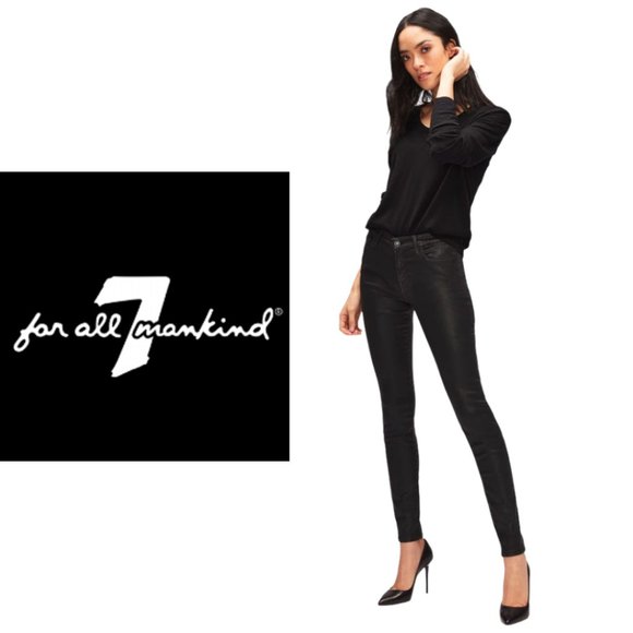 7 For All Mankind Sublimated Skinny Jeans - Sz 24